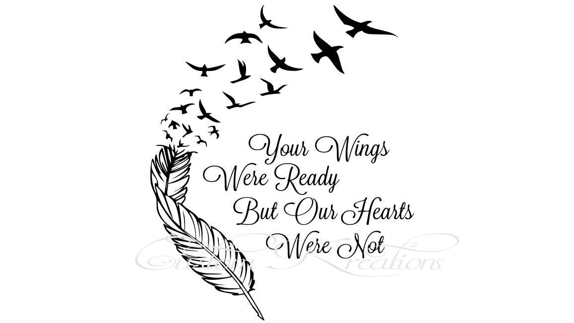 Download Your Wings were Ready Our hearts were not SVG File | Etsy