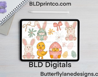 Spring-Easter   clip art. Hand drawn PNG