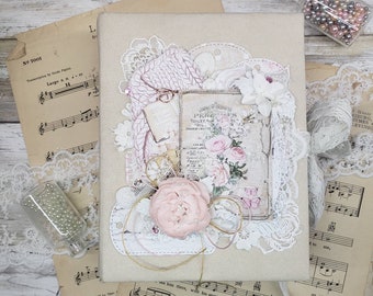 Shabby album "Tenderness"; Unique gift; Greeting album as a keepsake; Handmade album; Perfect gift.