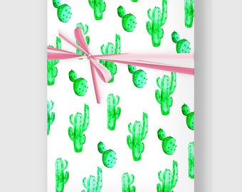 Cactus Wrapping Paper, Digital Gift Wrap Sheet, Minimal Gift Wrap, Cacti Wrapping Paper, Holiday Wrap, Printable Wrapping Paper,DIGITAL FILE