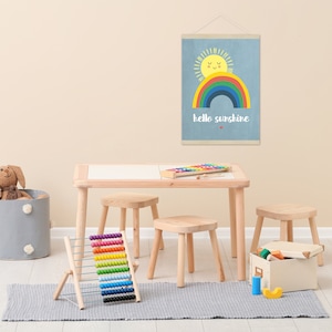 Regenbogen Poster fürs Kinderzimmer (opt. mit Leiste) | DIN A3 Bild, Deko, Recyclingpapier