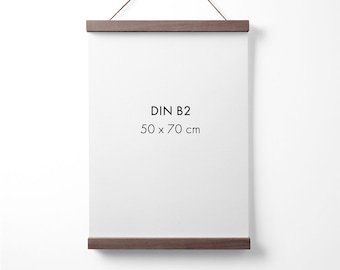 51 cm Magnet-Posterleiste Öko-Holz, dunklebraun, für 50 x 70 cm Prints, Bilderleiste