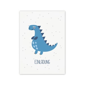 4x Dinosaurier-Einladungskarten-Set : Geburtstag Bild 1