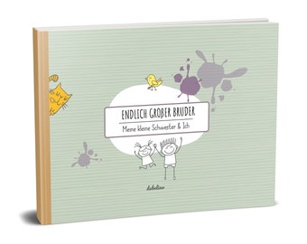 Gift for a newborn: Big brother + little sister sibling book (sibling album, photo album, memory book, eco-friendly)