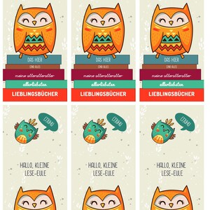 Set van 6 Owl Bladwijzers voor Kinderen Mitgebsel afbeelding 2