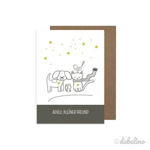 Trauerkarte für Tiere (Öko, Haustier, Katze, Hund)