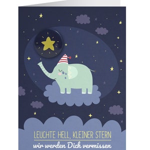 Trauerkarte Kind/ Baby Sternenkind: Elefant Bild 2