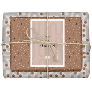 Geschenkpapier: "Geschenk Beste Freundin" (Astro, Good Karma, Yoga, BFF, Best Friends Forever)
