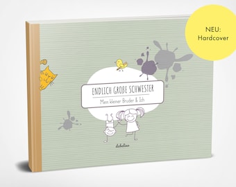 Gift for a newborn: Big sister + little brother sibling book (sibling album, photo album, memory book, eco-friendly)