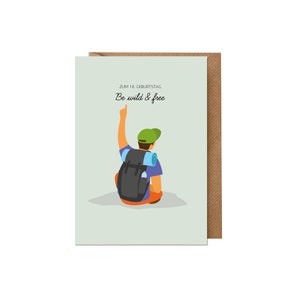 Karte zum 18. Geburtstag: Junge/ Sohn (Endlich 18, Abenteuer, Reise) | Recyclingpapier