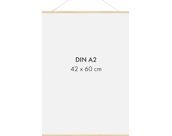 42 cm Magnet-Posterleiste Öko-Holz (DIN A2, DIN A3)