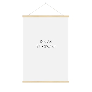 Poster strip A4, 21 cm - 22 cm (eco-wood, magnetic poster strip, DIN A4, DIN A5, picture frame)