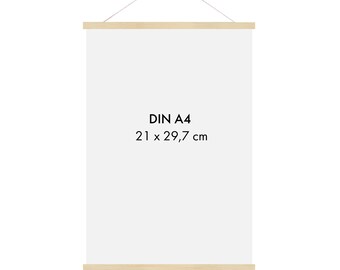 Posterleiste A4, 21 cm - 22 cm (Öko-Holz, Magnet-Posterleiste, DIN A4, DIN A5, Bilderrahmen)