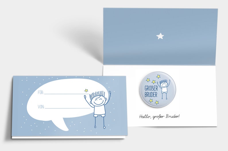 Button Großer Bruder Geschenk zur Geburt inkl. Karte Etsy.de
