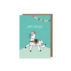Lama Karte zum Geburtstag Umschlag Öko Bild 2