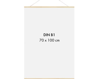 71 cm magnetic poster bar for 70 x 50 cm or 70 x 100 cm prints, eco-wood picture bar