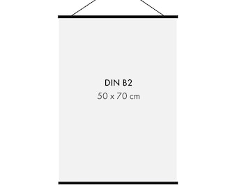 51 cm magnetic poster bar black for 50 x 70 cm prints, eco-wood picture bar
