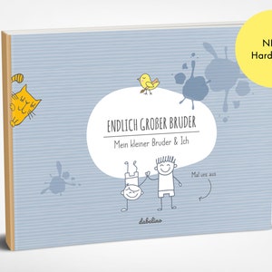 Gift for birth: Big brother + little brother sibling book (sibling album, photo album, memory book, eco)