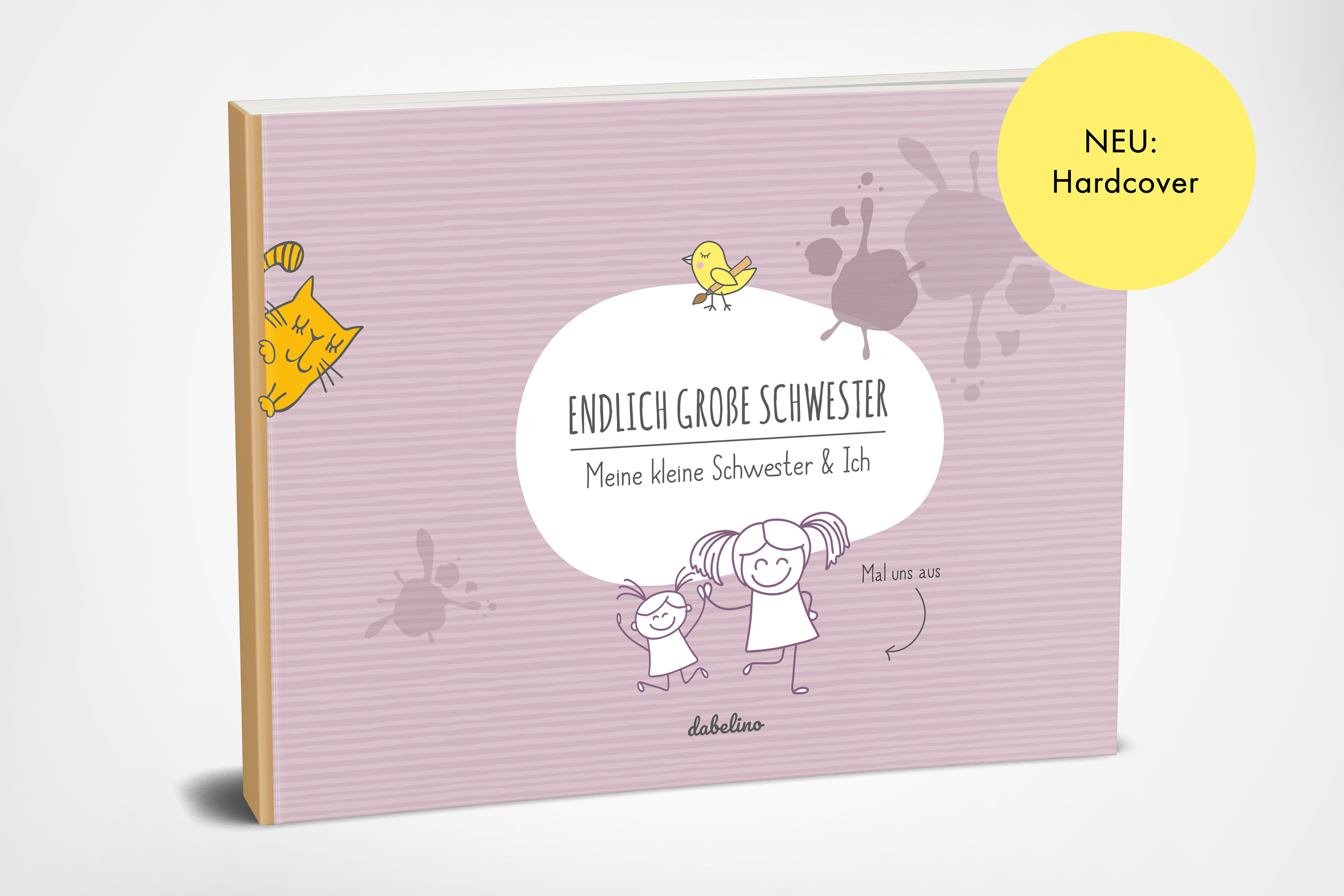 Glückwunschkarten-Set „Kleiner Bruder & Große Schwester“ – Zur Geburt, Aus Recycling-Papier (DIN A6)