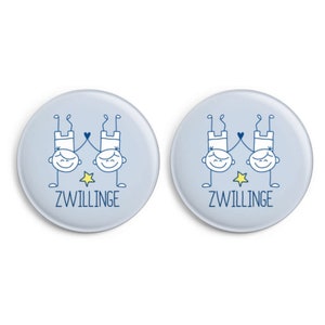Buttons: Twins Boys Gift, set of 2 image 1