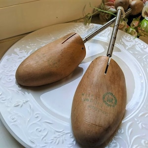 Vintage schoenen houder houten vorm shaper voormalige grootte 4,5 UK/7 U.S./37,5 EU