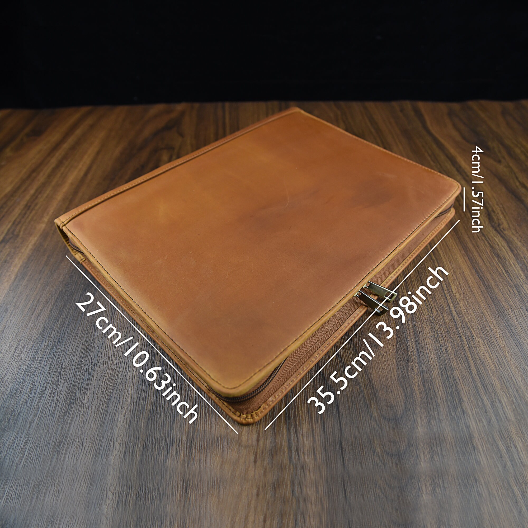 Vintage Leather Portfolio CoverCustom Padfolio Etsy