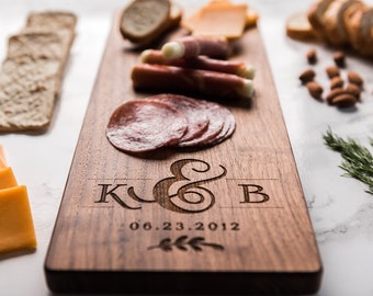 Personalized Wood Charcuterie Board -  Cheese Board - Baguette Board - Custom Cutting Board - Engagement Gift for Couple