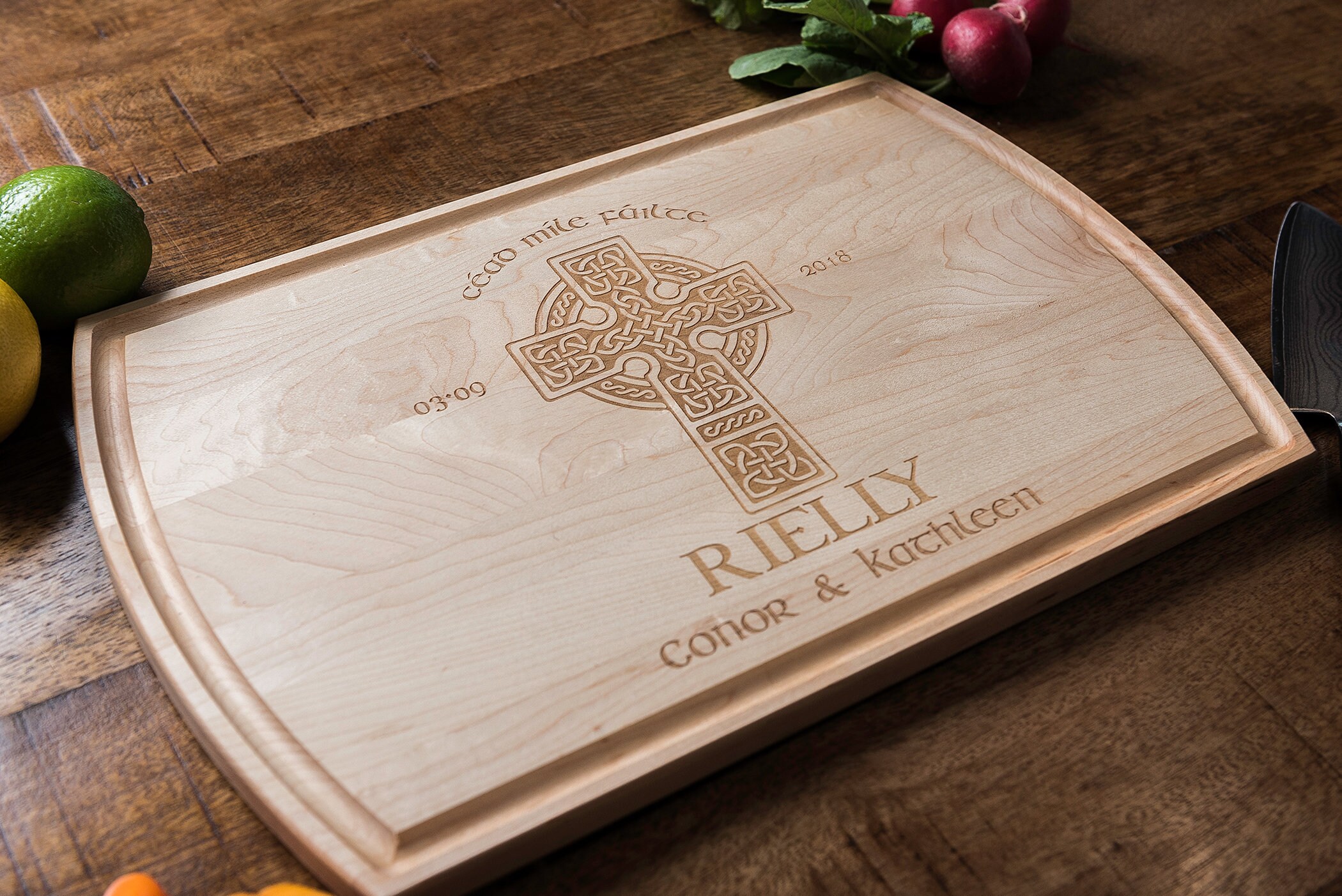 Personalized Irish Wedding Gift Celtic Cross Engagement Gift Etsy