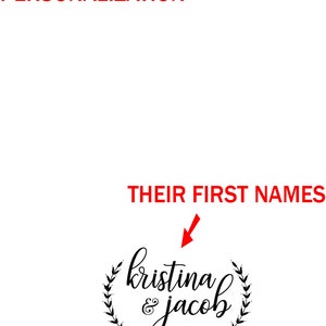 Peut inclure: Calligraphie noire et blanche avec un design de couronne de laurier. Le texte dit "kristina & jacob".