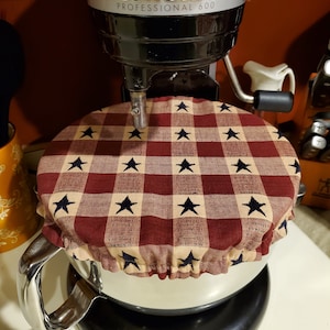 Patriotic Homespun Kitchenaid Bowl Cover
