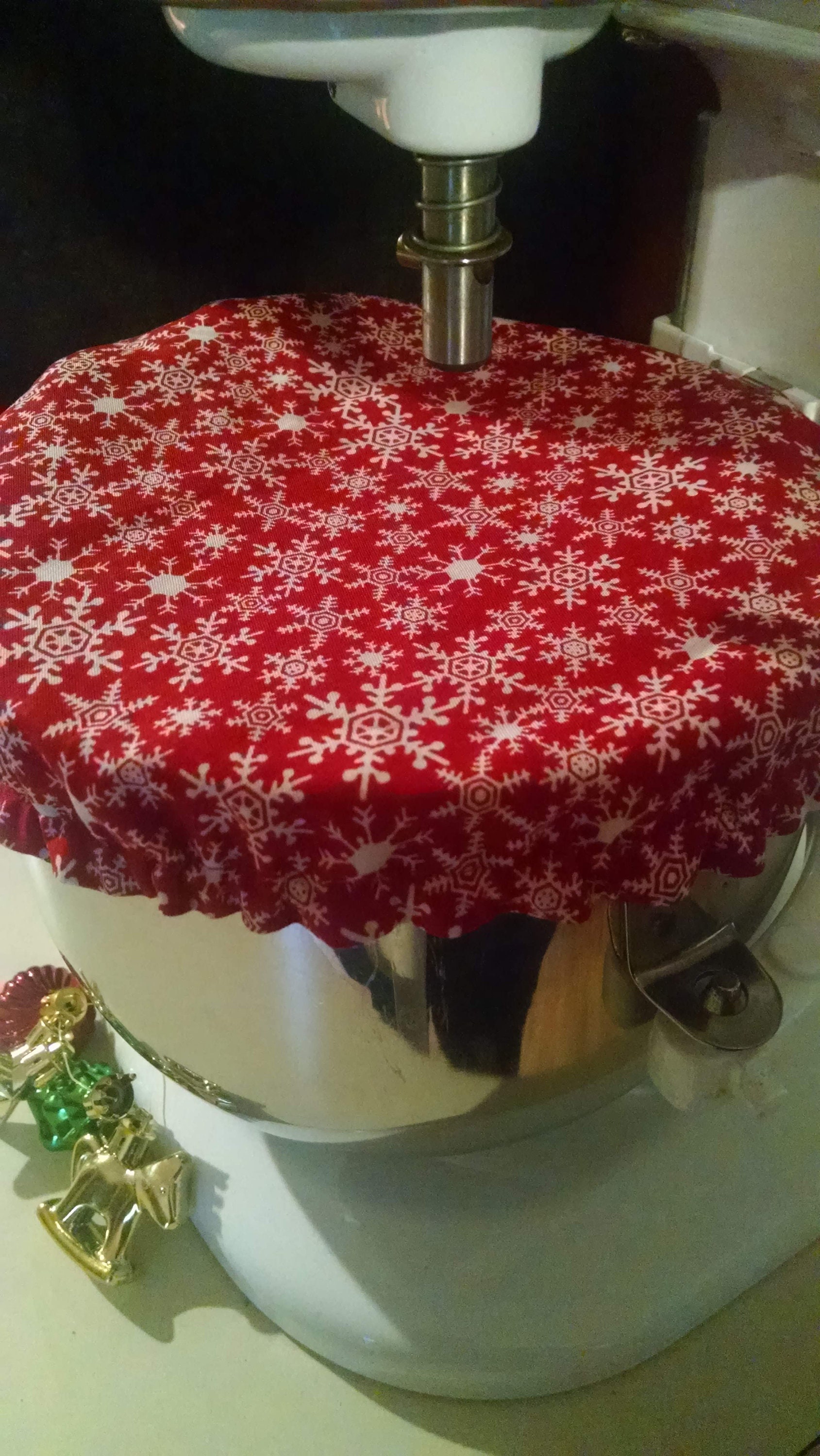 CHRISTMAS Kitchenaid/ Stand Mixer Reversible Bowl Cover Red Etsy