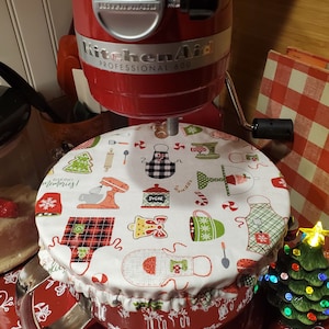 CHRISTMAS Kitchenaid "Christmas Baking" Reversible Bowl Cover/Mixer Cover