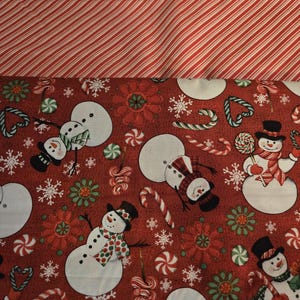 Snowman and Peppermint CHRISTMAS Table Runner