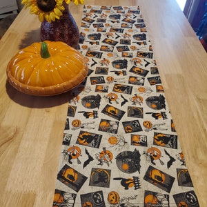 HALLOWEEN Reversible Table Runner- Vintage Halloween Icons
