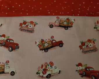 BRAND NEW!! 2024 VALENTINE Reversible Table Runner/ Red Truck and Roses