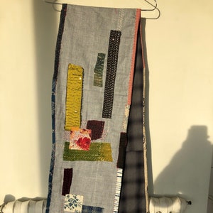 Large boro embroidered scarf/stole image 2