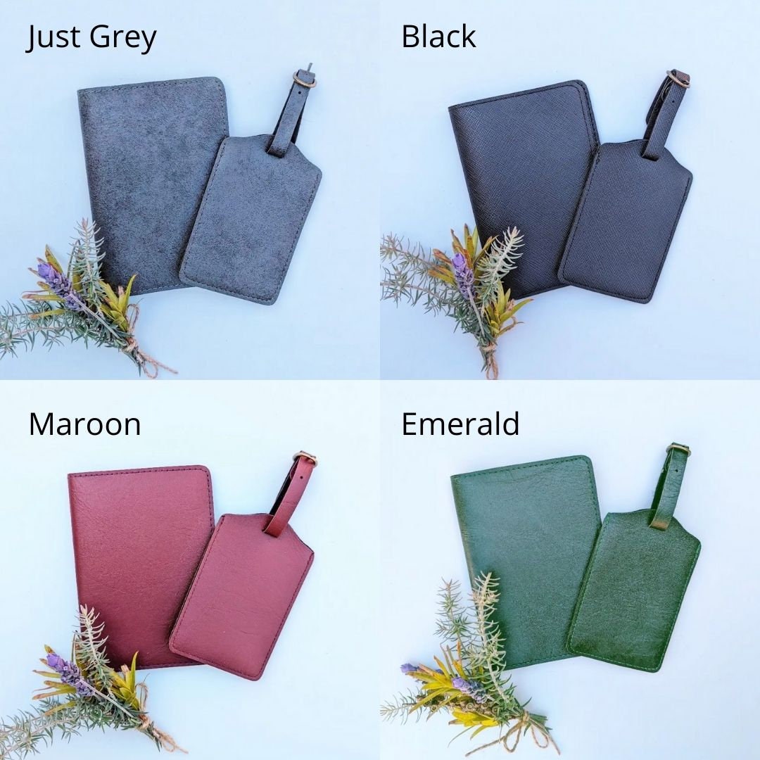 Personalised Luggage Tag & Passport Holder Gift Set Etsy Australia