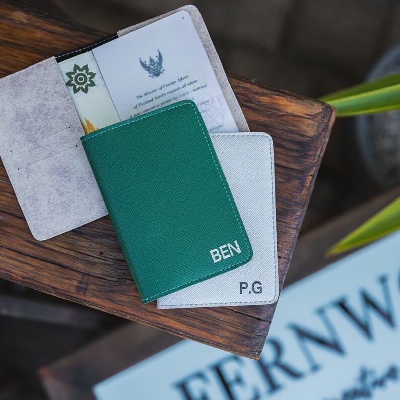 Monogrammed Luggage Tag & Passport Holder Gift Set Etsy