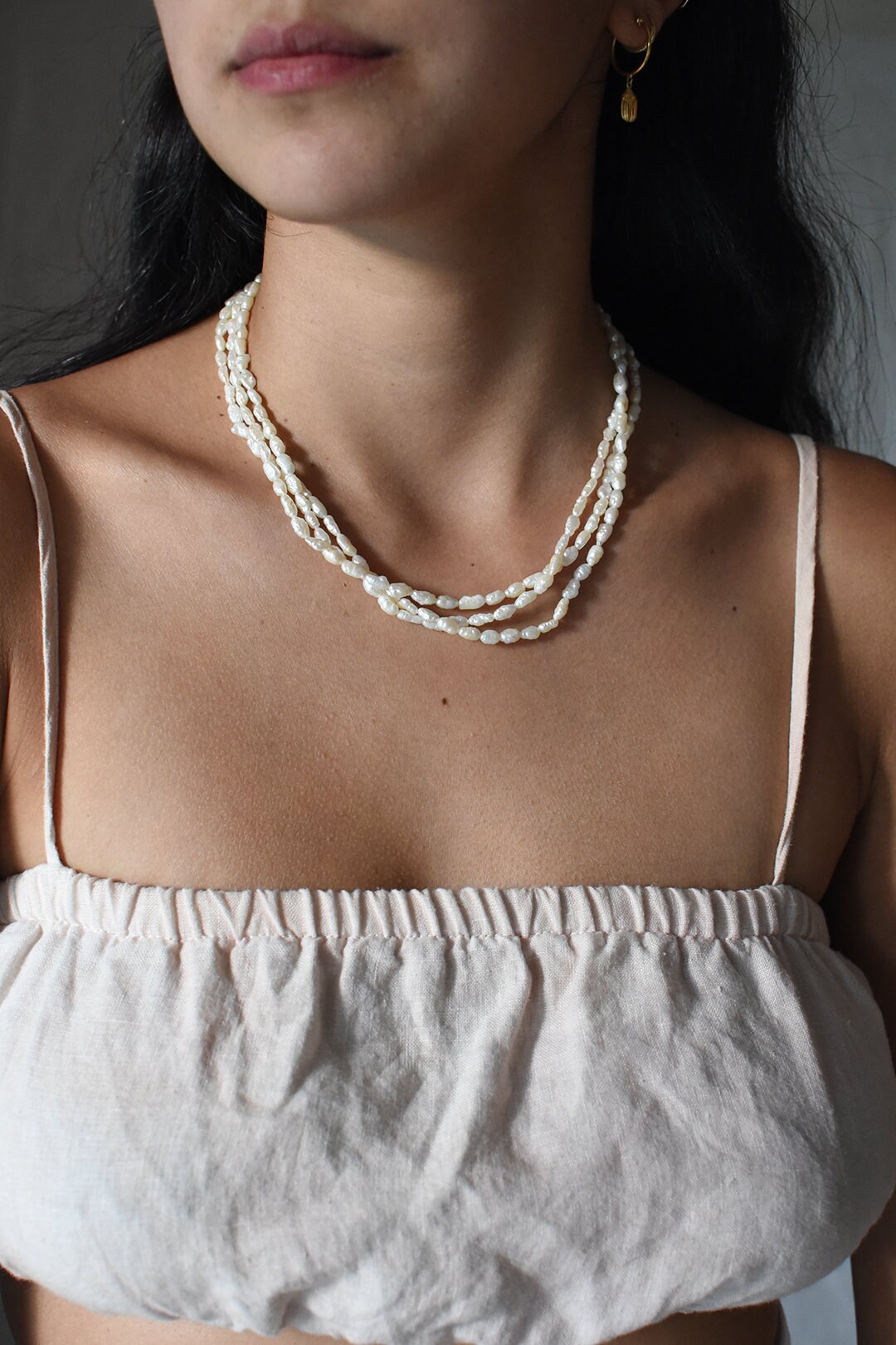Vintage 3 Layered Pearl Necklace - Etsy