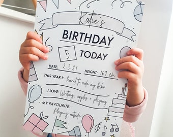 Birthday Milestone Whiteboard Keepsake