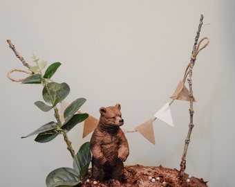 Cake topper bunting, Cake topper, Rustic cake topper, Mini bunting, cake bunting, cake bunting banner, Party decorations, Scandinavian