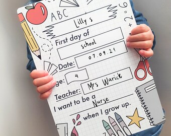 First Day at School Milestone Whiteboard Keepsake