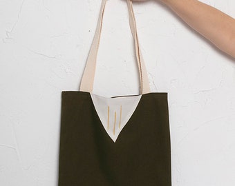 Green organic cotton bag