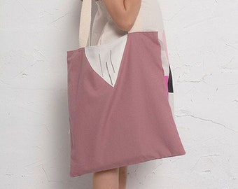 Pink organic cotton bag