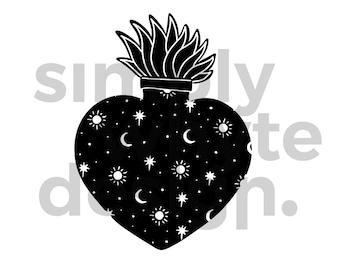 Sacred Heart Clipart Etsy