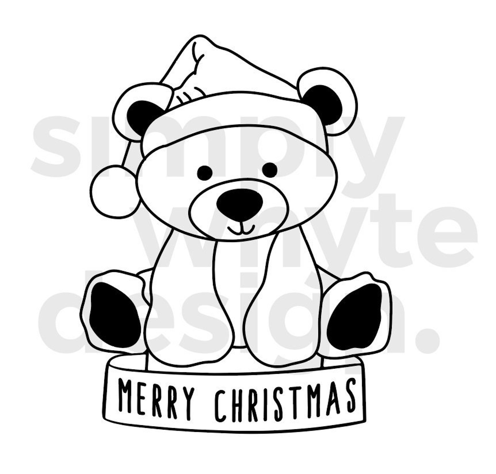 Christmas Bear SVG Merry Christmas clip art Christmas SVG | Etsy