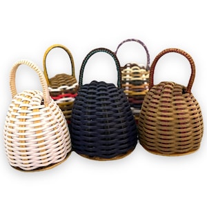 Rattan Caxixi Basket Shaker from Brazil - Authentic Artisan Handmade