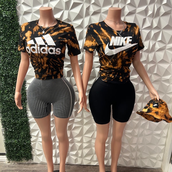 Women's Unique Tie Dye Nike or Adidas Shirt