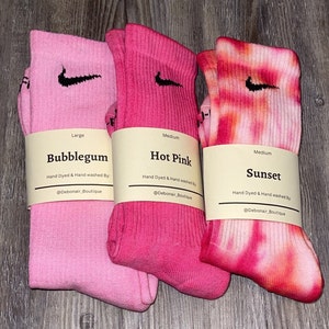 Adult Nike Tie Dye Sock PINK PANTHER Collection - // Valentines day gift, gift for her, gift for him, brown, adult