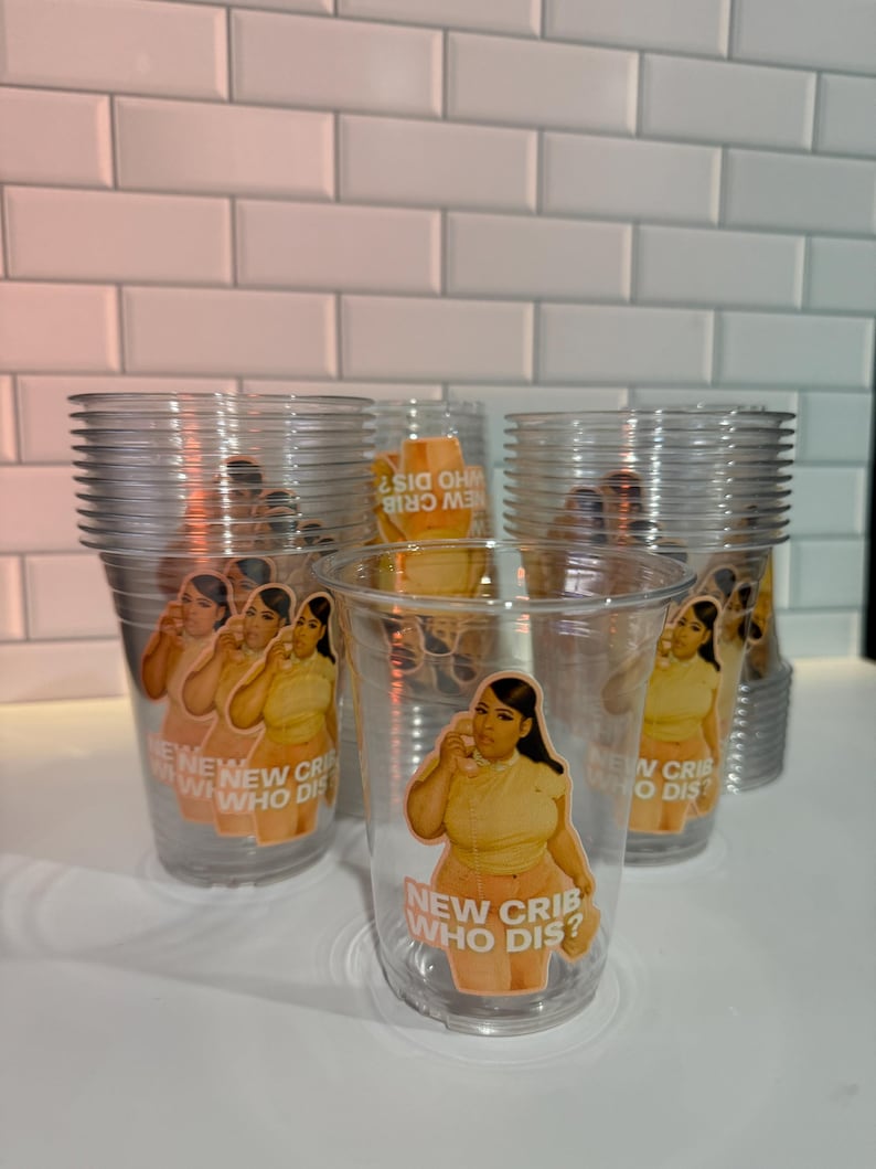 Custom Birthday Girl Party Cups – 16oz Clear Plastic Cups with Your Uploaded Photo – 90s/2000s Aesthetic Party Favors image 9